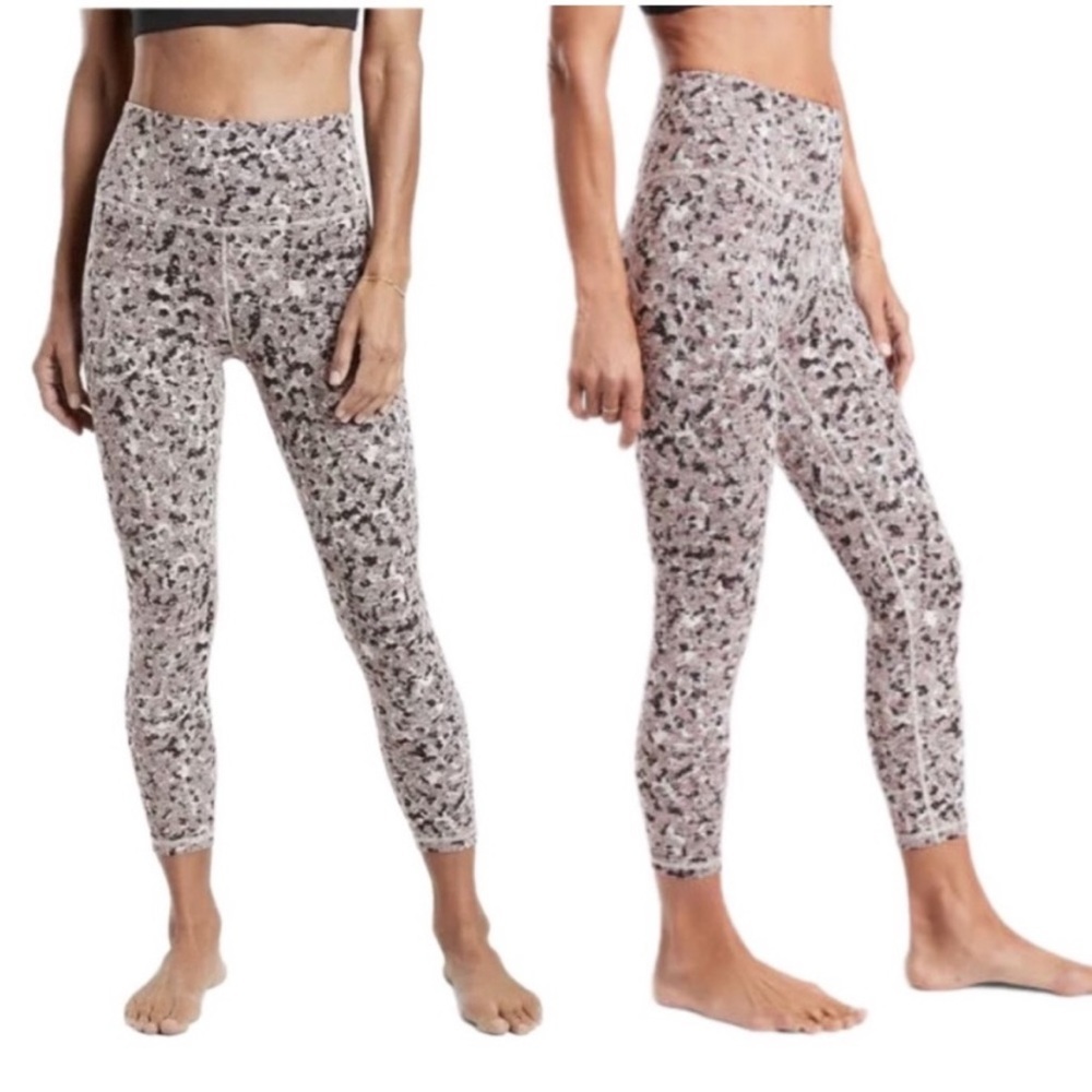 Athleta Elation Textured 7/8 Tight Leggings Meadow Decadent Chocolate Medium